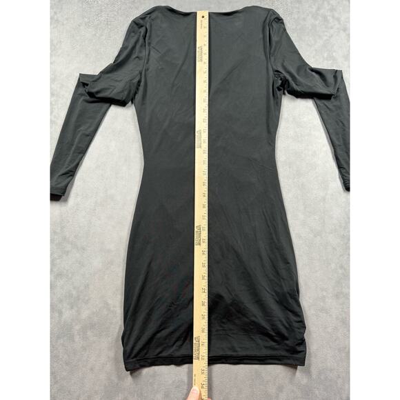 Mistress Rocks LA Make Over Black Plunge Grommet Eyelet Bodycon Dress Size S - Picture 11 of 14